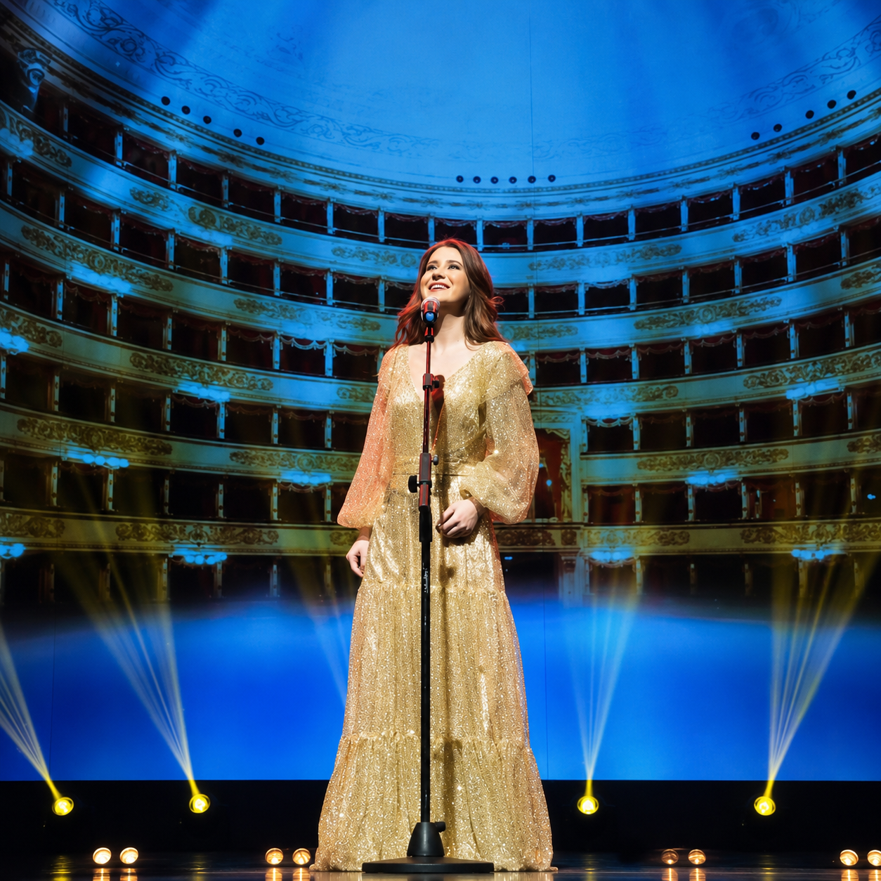 Diliara Tukhvatullina performing on stage